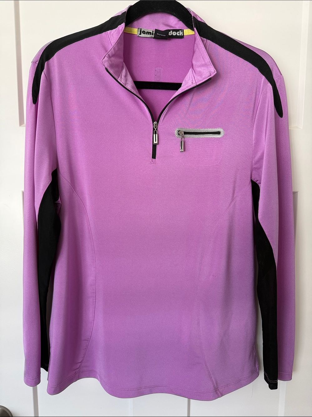 jamie sadock Lavender Golf 3/4 Zip with Black Accents - Size L